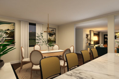 Inspiration for a contemporary dining room remodel