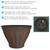 Sunnydaze Charlotte Outdoor Flower Pot Planters, Rust Finish, 16", Set of 4