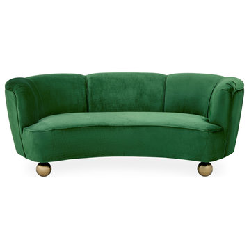 Parker Curved Sofa, Brussels Watercress
