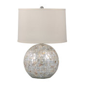 Mother of Pearl Orb Table Lamp, Standard