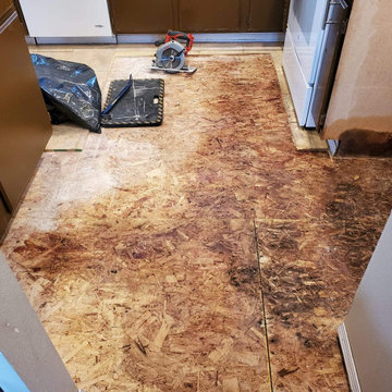 Water Damaged Apt Kitchen Floor Renovation