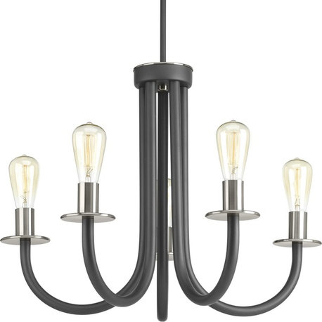 Remix Collection Five-Light Chandelier, Graphite