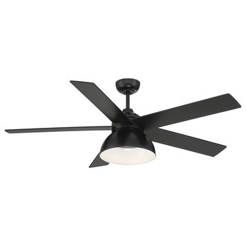 52" LED Ceiling Fan, Matte Black
