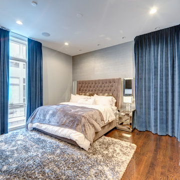 Velvet-y Blue Drapes and Sheers