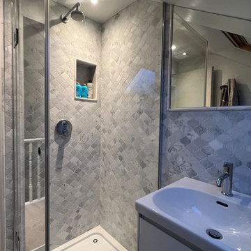 Luxurious marble loft shower room