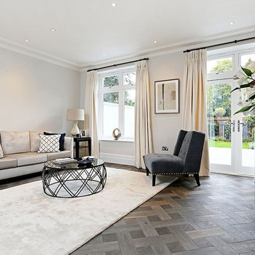 Westmead Putney. Broderie, Versailles & Plank in colour Gainsboro