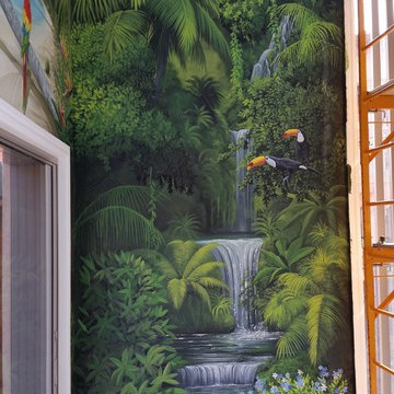 Indoor Pool Murals. Ceiling and Walls (working in)