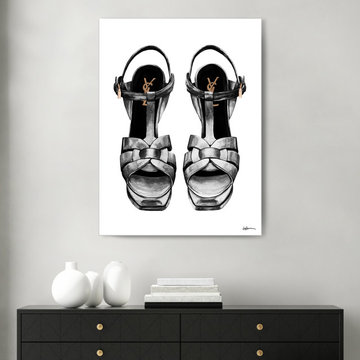'Black Stilettos' Wrapped Canvas Wall Art