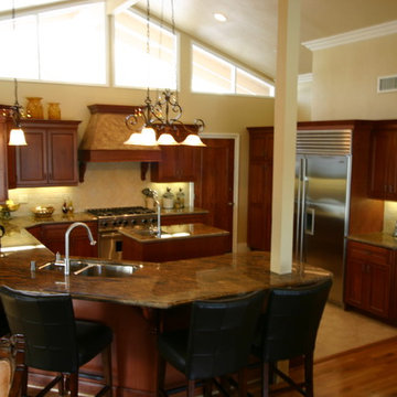 angled peninsula kitchen
