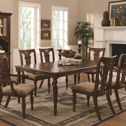 Coaster Addison 7-Piece Dining Table Set with Upholstered Chairs - Dining Sets