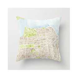 Watercolor Maps - Decorative Pillows