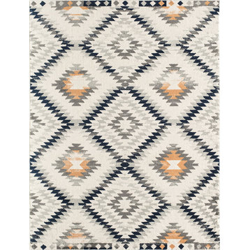 Soleil Moroccan Tribal Super Soft Area Rug, Kilim Gold, 4' X 6'