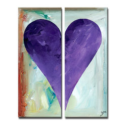 Ready2HangArt - Heartwork "Evan" 2-Piece Canvas Art Set, 30"x12" - Prints And Posters