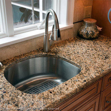 Santa Cecilia Granite with a Half Bullnose Edge