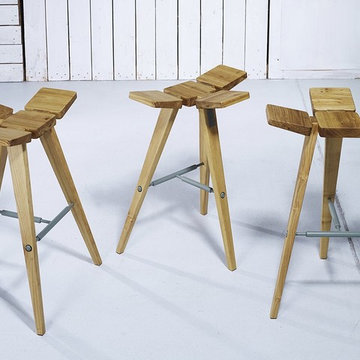 Elm Wood Kitchen Island Stool