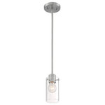 Nuvo Lighting - Nuvo Lighting 60/7170 Sommerset - 1 Light Mini Pendant - Sommerset; 1 Light; Mini Pendant Fixture; BrushedSommerset 1 Light Mi Brushed Nickel Clear *UL Approved: YES Energy Star Qualified: n/a ADA Certified: n/a  *Number of Lights: Lamp: 1-*Wattage:60w A19 Medium Base bulb(s) *Bulb Included:No *Bulb Type:A19 Medium Base *Finish Type:Brushed Nickel