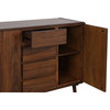 Sunset Trading Mid Century Server | 4 Drawers And 2 Storage Cabinets