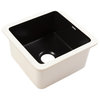 Eden Matte Black Fireclay 18" Single Bowl Undermount Kitchen Sink