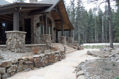 Inspiration for a rustic exterior home remodel in Denver