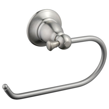 Design House 561084 Wall Mounted Single Post Toilet Paper Holder - Satin Nickel