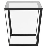 Iacoli & McAllister - Frame Side Table, Black/Smoked - The Frame Side Table is available in custom sizes and finishes.