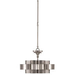 Currey and Company - Currey and Company 9000-0374 Grand Lotus - One Light Convertible Pendant - Undulations of luxurious silvery-hued metal treateGrand Lotus One Ligh Contemporary Silver  *UL Approved: YES Energy Star Qualified: n/a ADA Certified: n/a  *Number of Lights: Lamp: 1-*Wattage:60w E26 Standard Base bulb(s) *Bulb Included:No *Bulb Type:E26 Standard Base *Finish Type:Contemporary Silver Leaf
