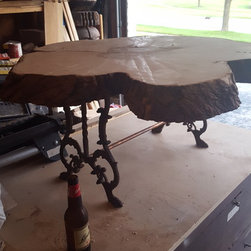 Live edge table with rustic legs - Products
