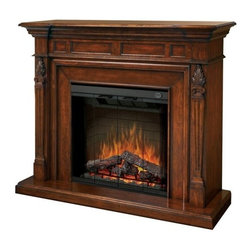 Dimplex Torchiere Electric Fireplace in Burnished Walnut - Indoor Fireplaces
