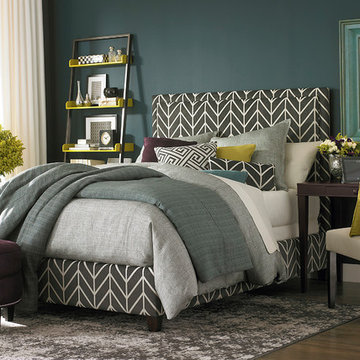 HGTV Home Custom Upholstered Manhattan Rectangular Bed by Bassett Furniture