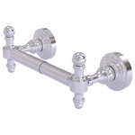 Allied Brass - Retro Wave 2 Post Toilet Tissue Holder, Satin Chrome - This attractive double post toilet tissue holder from the Retro Wave Collection fits with any bathroom decor ranging from modern to traditional, and all styles in between. The posts are made from high quality brass and finished in a decorative designer finish. This beautiful toilet tissue holder is extremely attractive, very rugged, and highly functional. The holder comes with the toilet tissue bar and two matching posts, plus the hardware necessary to install the tissue holder in the bathroom.