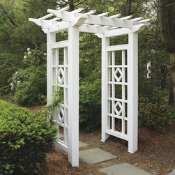Custom Arbor With Diamond Side Panels - Pergolas