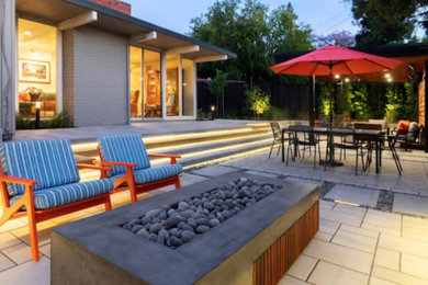 Photo of a modern concrete paver landscaping in DC Metro.