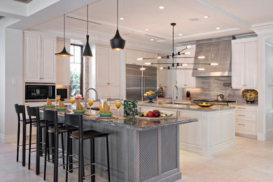 Inspiration for a transitional kitchen remodel in Miami