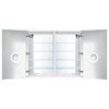 48x42 Recessed Or Surface Mount Medicine Cabinet 12 Shelves, LED, Dual