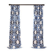 Mecca Printed Cotton Curtain Single Panel, 50"x84"