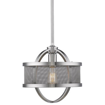 Colson Mini Pendant With Shade, Pewter