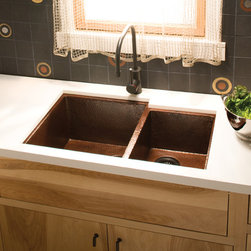 Cocina Duet Copper Kitchen Sink by Native Trails - Kitchen Sinks