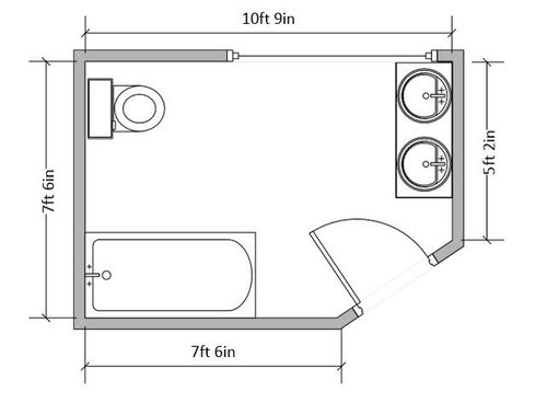 Need help with awkward bathroom layout