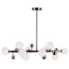 Element 10 Light Chandelier With Polished Nickel Finish