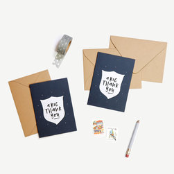 Mini Thank You Card Packs- Shield - Accessories and Decor