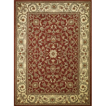 Concord Global Chester 9730 Flora Rug 6'7"x9'3" Red Rug