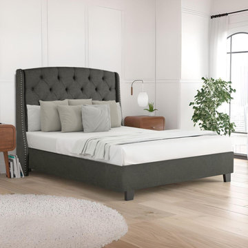 ARBO Upholstered Platform Beds with Headboards