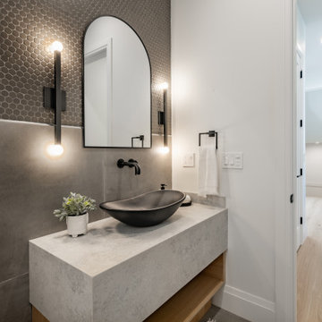Modern Powder Room Remodel in Newport Coast, Orange County