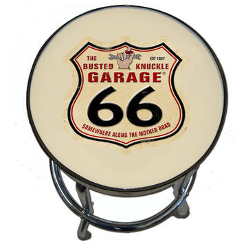 Busted Knuckle Garage Stool, Route 66