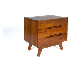 Benson End Table - Solid Reclaimed Teak Wood - Nightstands And Bedside Tables