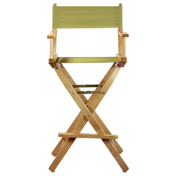 30" Director's Chair With Natural Frame, Olive Canvas