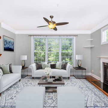 Same Empty Living Room Staged Multiple Ways