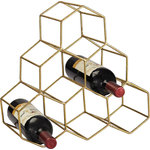 Elk Home - Angular Study Hexagonal Wine Rack - This novel wine rack is designed as a honeycomb structure to neatly and securely store bottles.