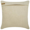 Beige Decorative Pillow Cover, Beaded 16"x16" Linen, Leopard Purr