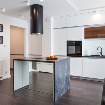 High Gloss Doors with Aluminum Integrated Handle